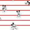 York Disney Mickey Mouse Stripe Red Wallpaper