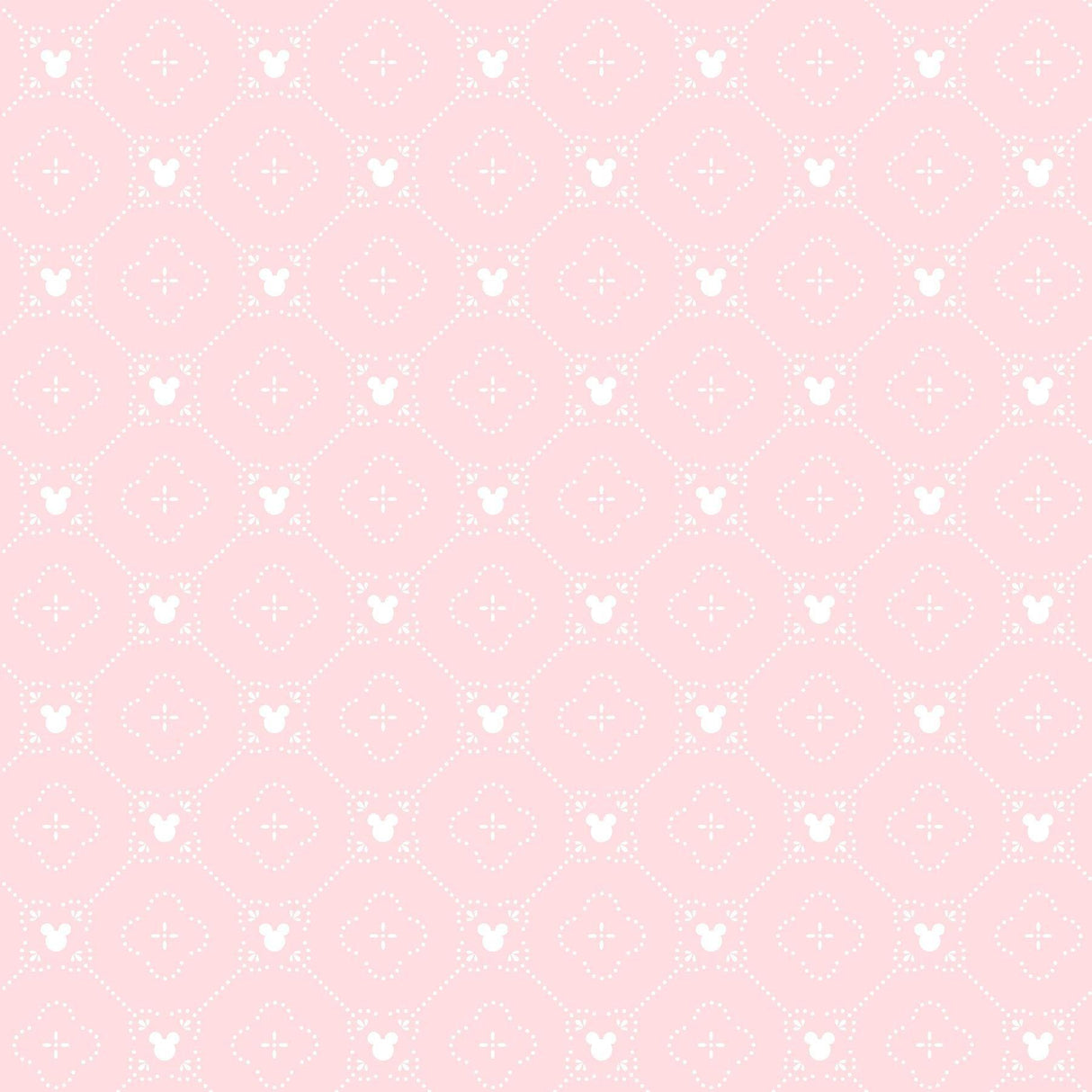 York Disney Mickey Mouse Argyle Pink Wallpaper