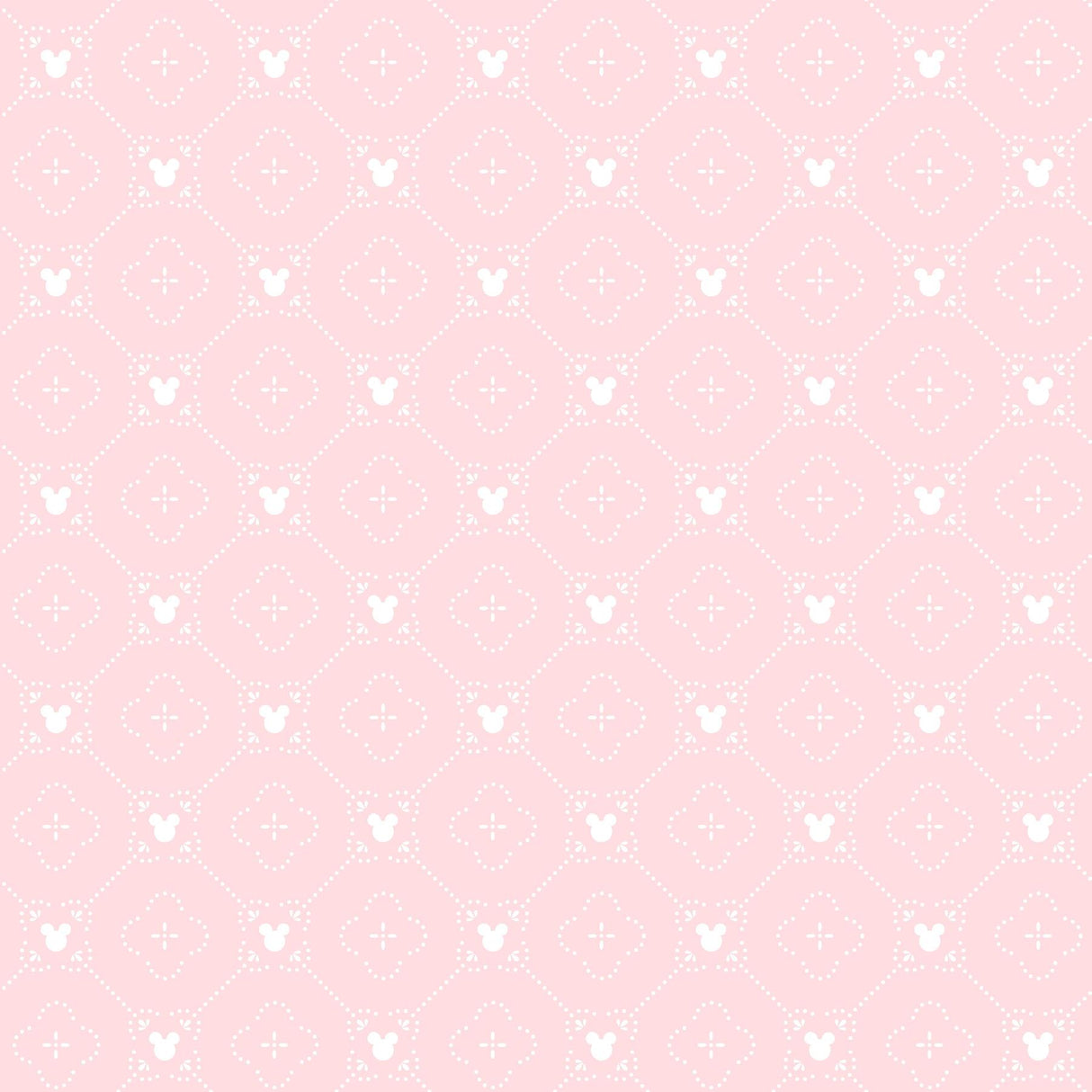York Disney Mickey Mouse Argyle Pink Wallpaper