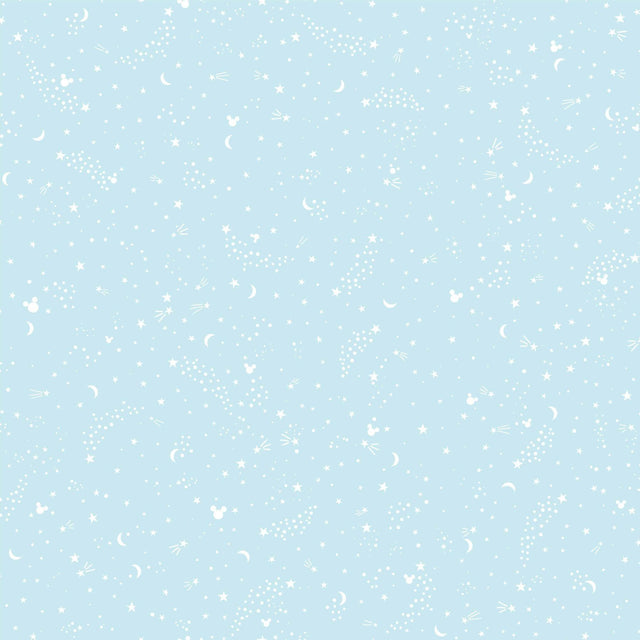 York Disney Mickey Mouse Star Teal Wallpaper