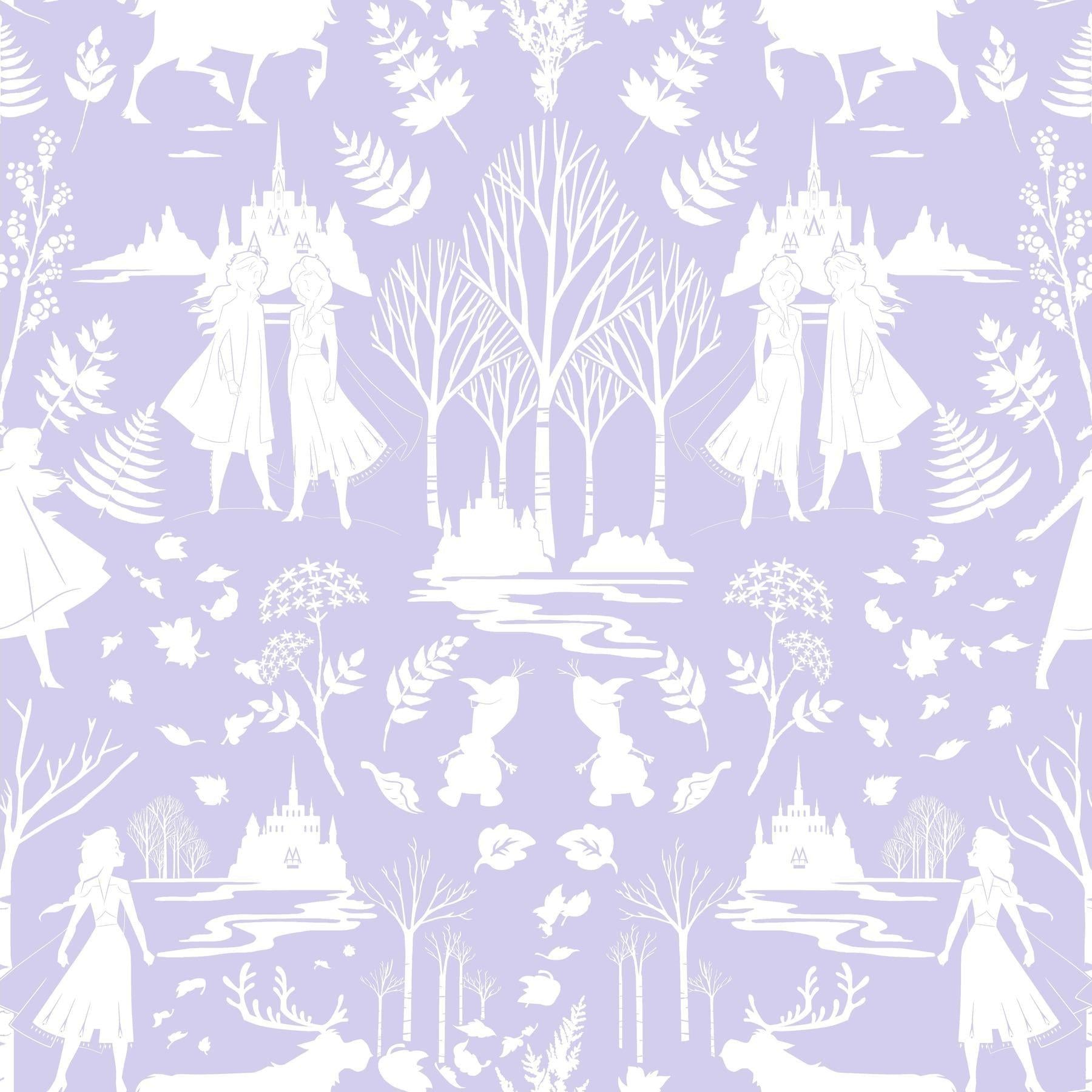 York Wallcoverings Disney Frozen 2 Nordic Purple Glitter Wallpaper by York Wallcoverings