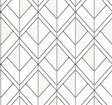 York Diamond Shadow White Wallpaper