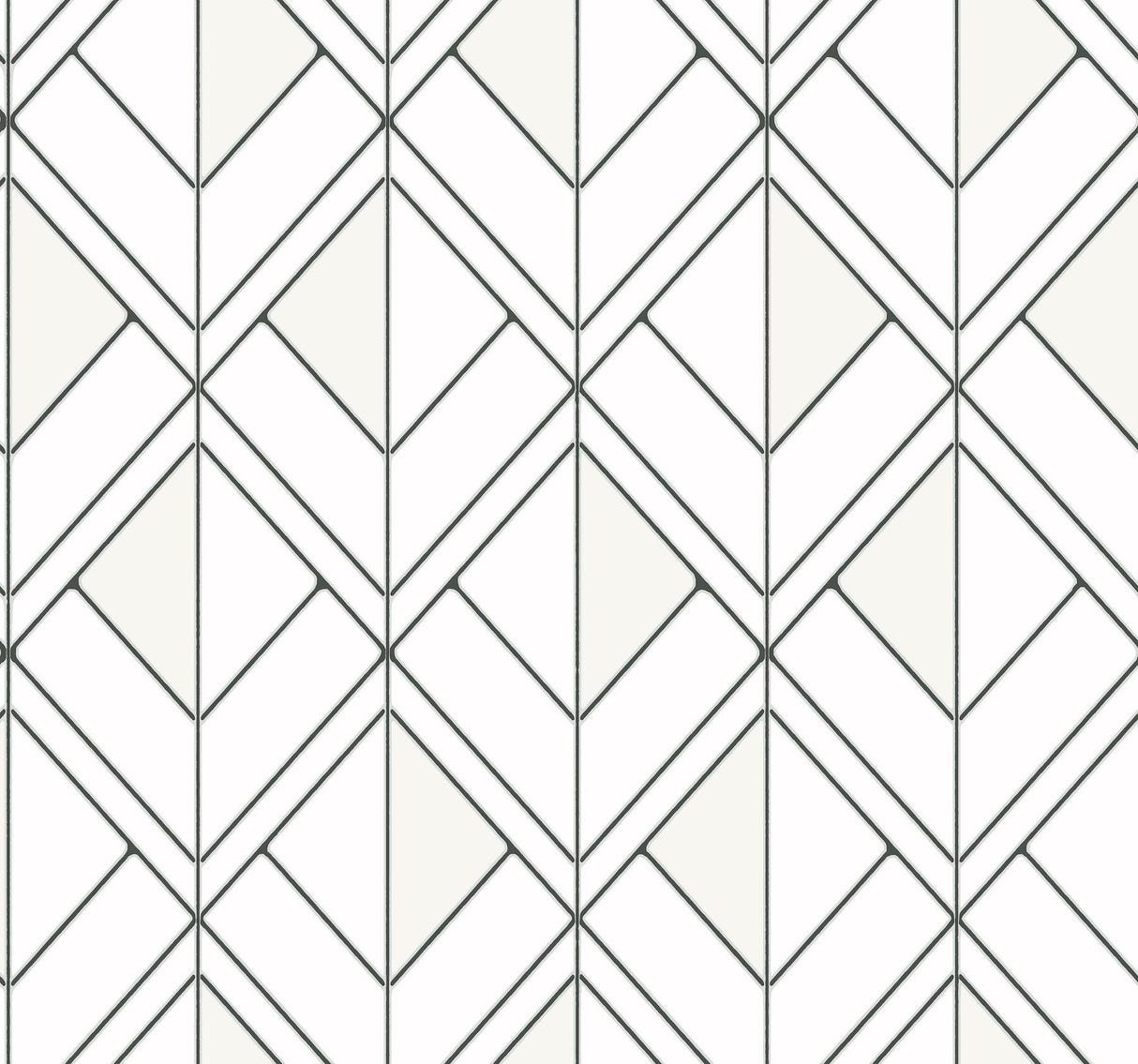 York Diamond Shadow White Wallpaper
