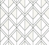 York Diamond Shadow White Wallpaper