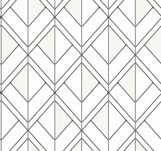 York Diamond Shadow White Wallpaper
