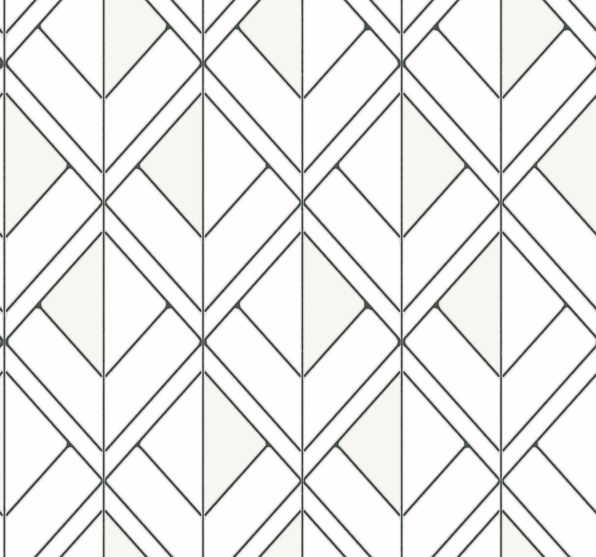 York Diamond Shadow White Wallpaper