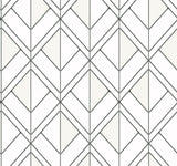 York Diamond Shadow White Wallpaper