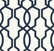 York Hourglass Trellis Navy Wallpaper