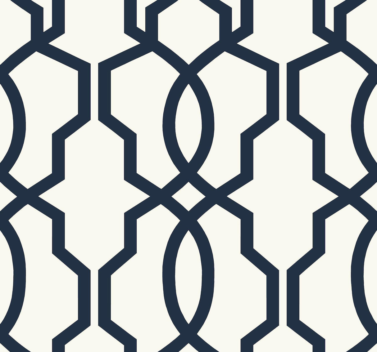 York Hourglass Trellis Navy Wallpaper