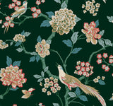 York Fanciful Dark Green Wallpaper
