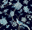 York Fanciful Navy Wallpaper