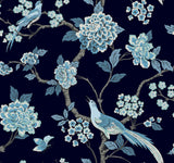 York Fanciful Navy Wallpaper