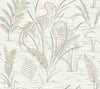 York Fernwater Cranes Brown/Blue Wallpaper