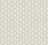 York Leaf Pendant Gray Wallpaper