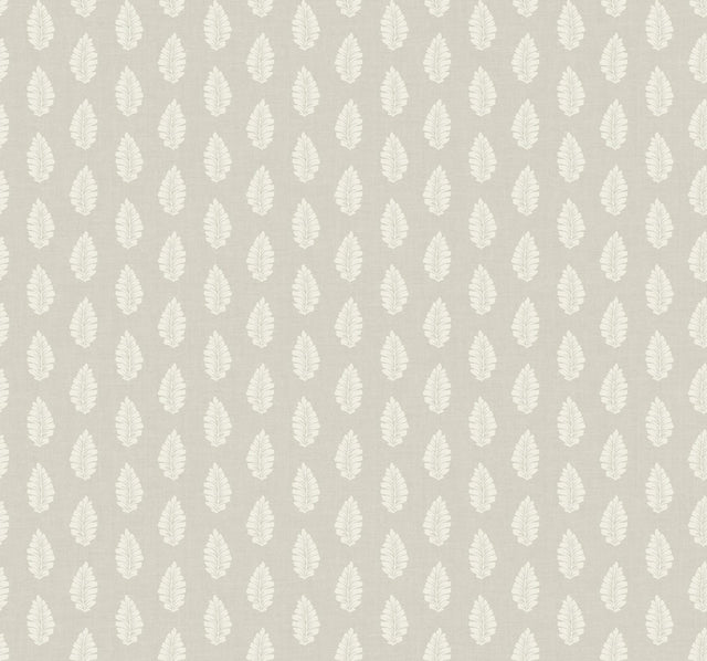 York Leaf Pendant Gray Wallpaper