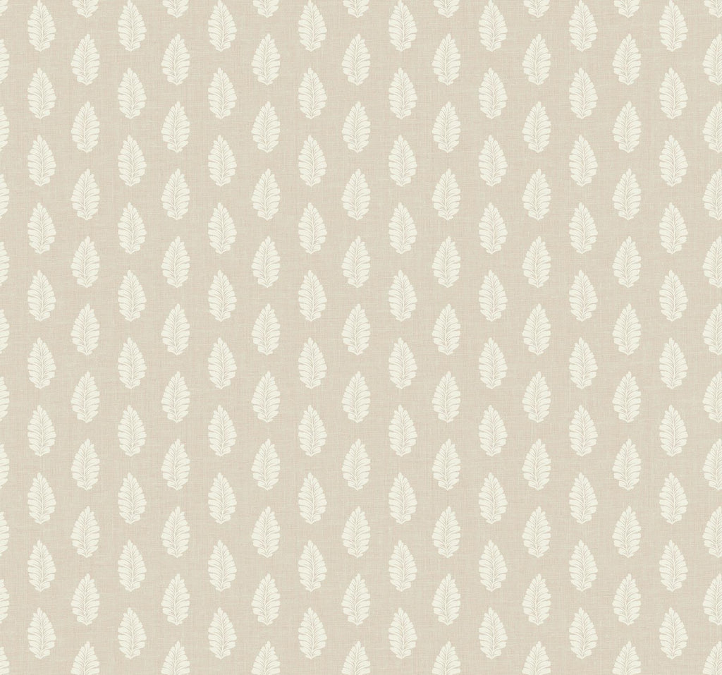York Leaf Pendant Linen Wallpaper