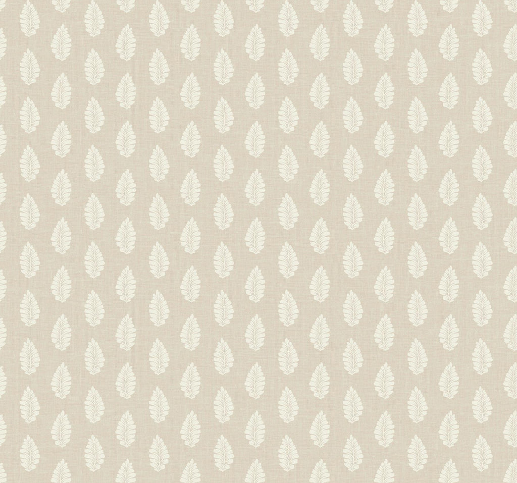 York Leaf Pendant Linen Wallpaper