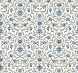 York Vintage Blooms Blue Wallpaper