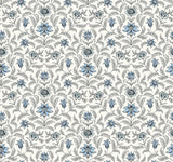 York Vintage Blooms Blue Wallpaper
