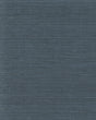 York Plain Grass Sisal Blue Wallpaper