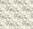 York Midsummer Floral Beige/Green Wallpaper