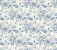 York Midsummer Floral Blue Wallpaper