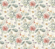 York Midsummer Floral Coral Wallpaper