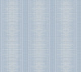 York Silk Weave Stripe Blue Wallpaper