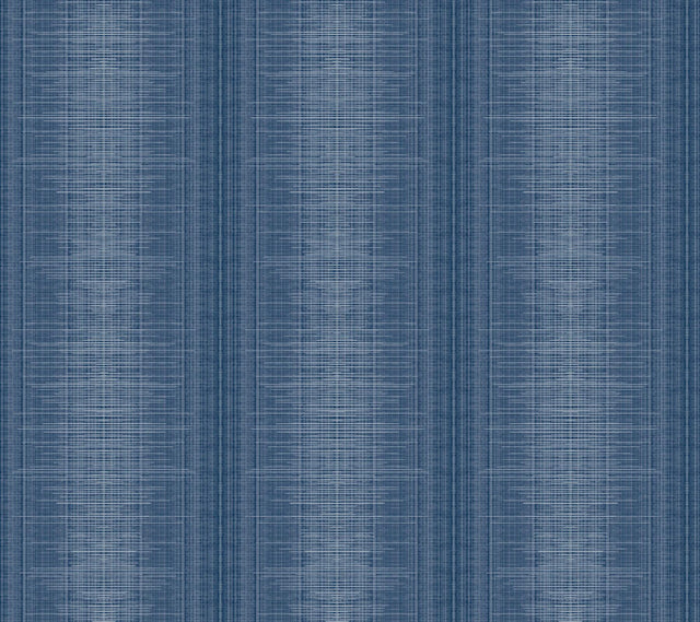 York Silk Weave Stripe Navy Wallpaper