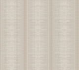 York Silk Weave Stripe Light Brown Wallpaper