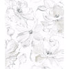 York Floral Dreams Gray Wallpaper