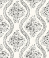 Magnolia Home Coverlet Floral Removable black/off white Wallpaper