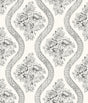 Magnolia Home Coverlet Floral Removable black/off white Wallpaper