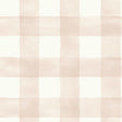 Magnolia Home Watercolor Check Removable pink/white Wallpaper