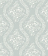 Magnolia Home Coverlet Floral Removable white/blue Wallpaper