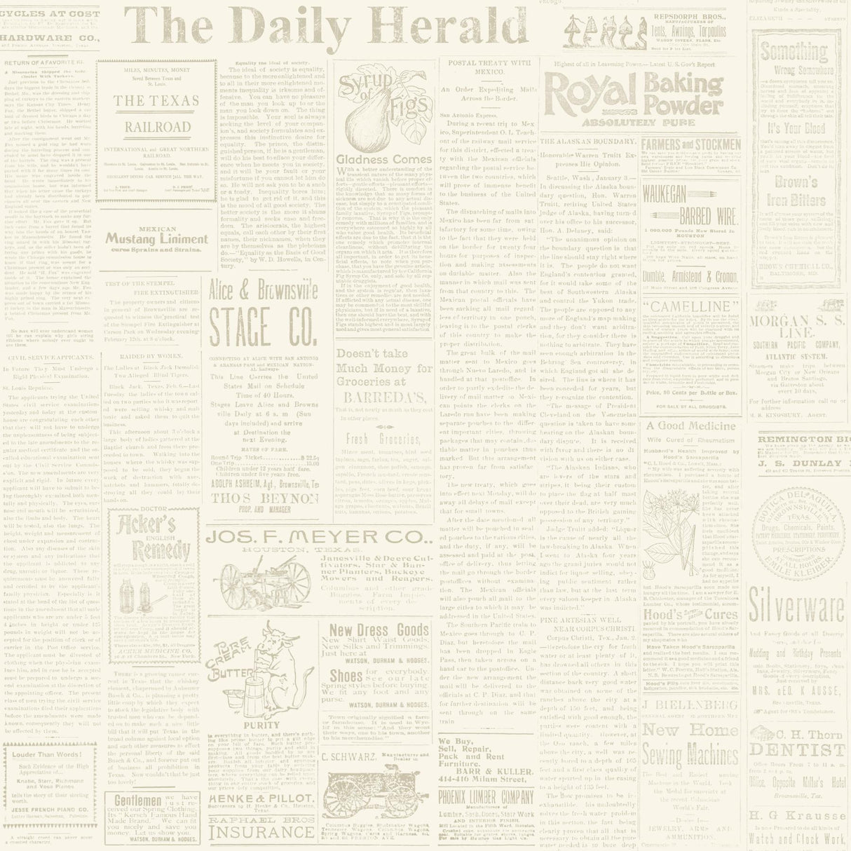Magnolia Home The Daily Removable yellow/gray Wallpaper