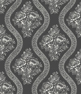 Magnolia Home Coverlet Floral Removable white/black Wallpaper