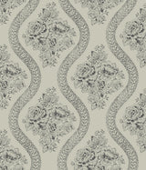 Magnolia Home Coverlet Floral Removable black/gray Wallpaper