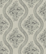 Magnolia Home Coverlet Floral Removable black/gray Wallpaper
