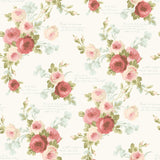Magnolia Home Heirloom Rose Removable pink/blue Wallpaper