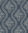 Magnolia Home Coverlet Floral Gray/Blue Wallpaper