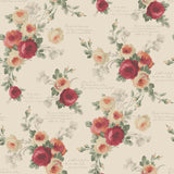 Magnolia Home Heirloom Rose Removable red/beige Wallpaper