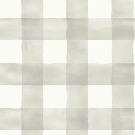Magnolia Home Watercolor Check Removable gray/white Wallpaper