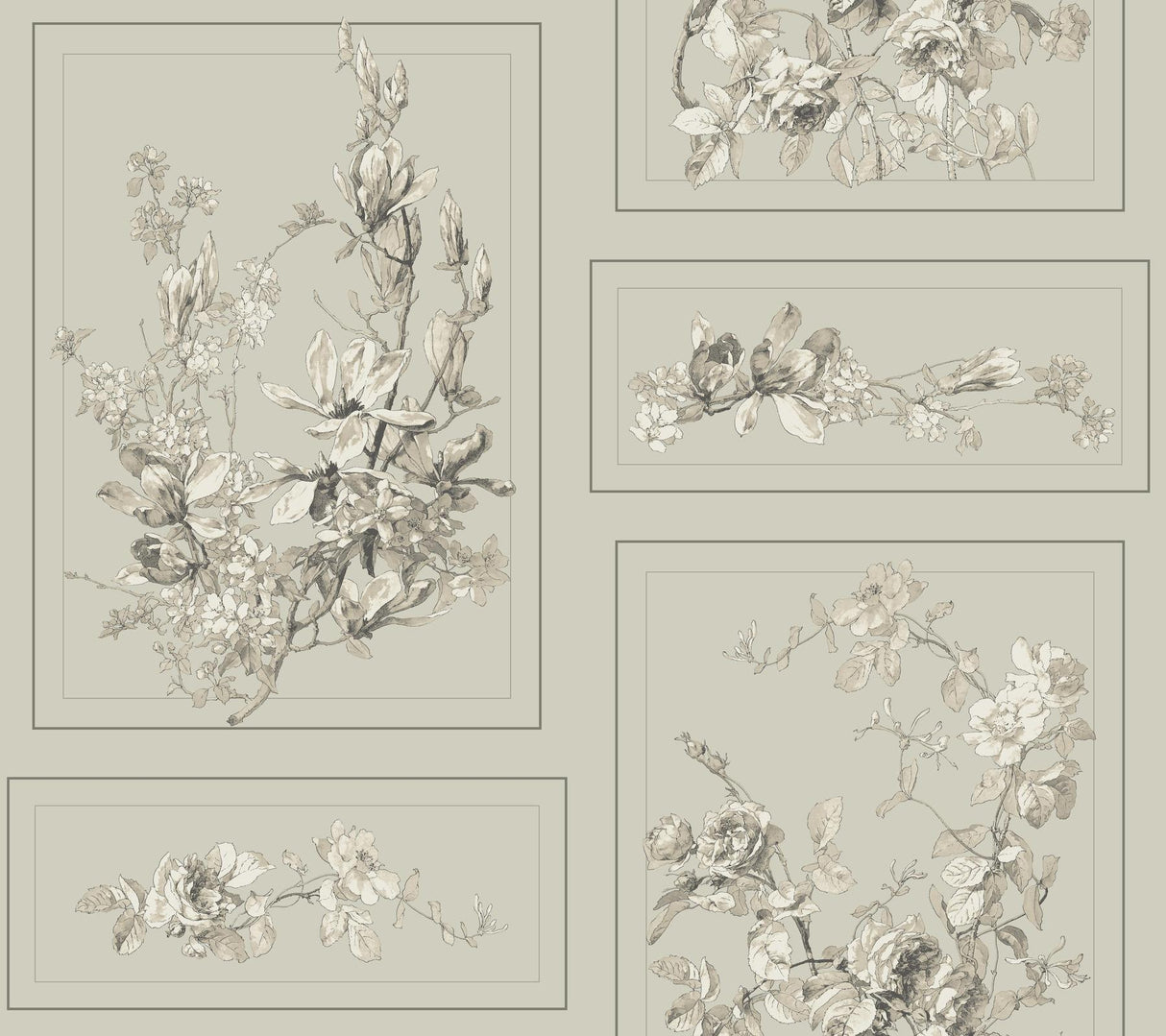Magnolia Home The Magnolia Removable brown/gray Wallpaper