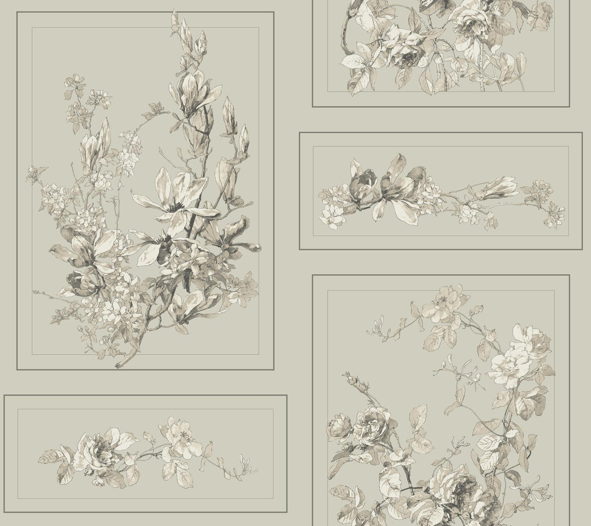 Magnolia Home The Magnolia Removable brown/gray Wallpaper