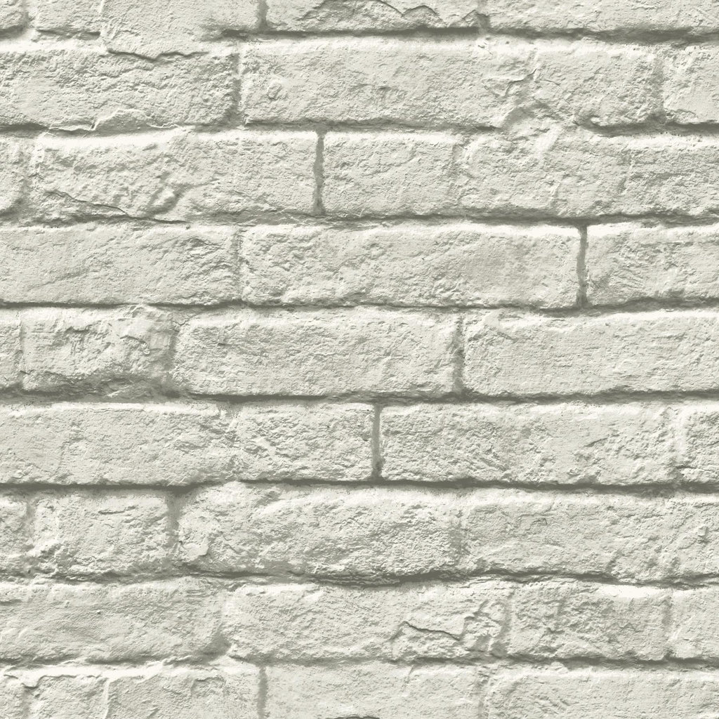 Magnolia Home Brick-and-Mortar Removable gray/white Wallpaper