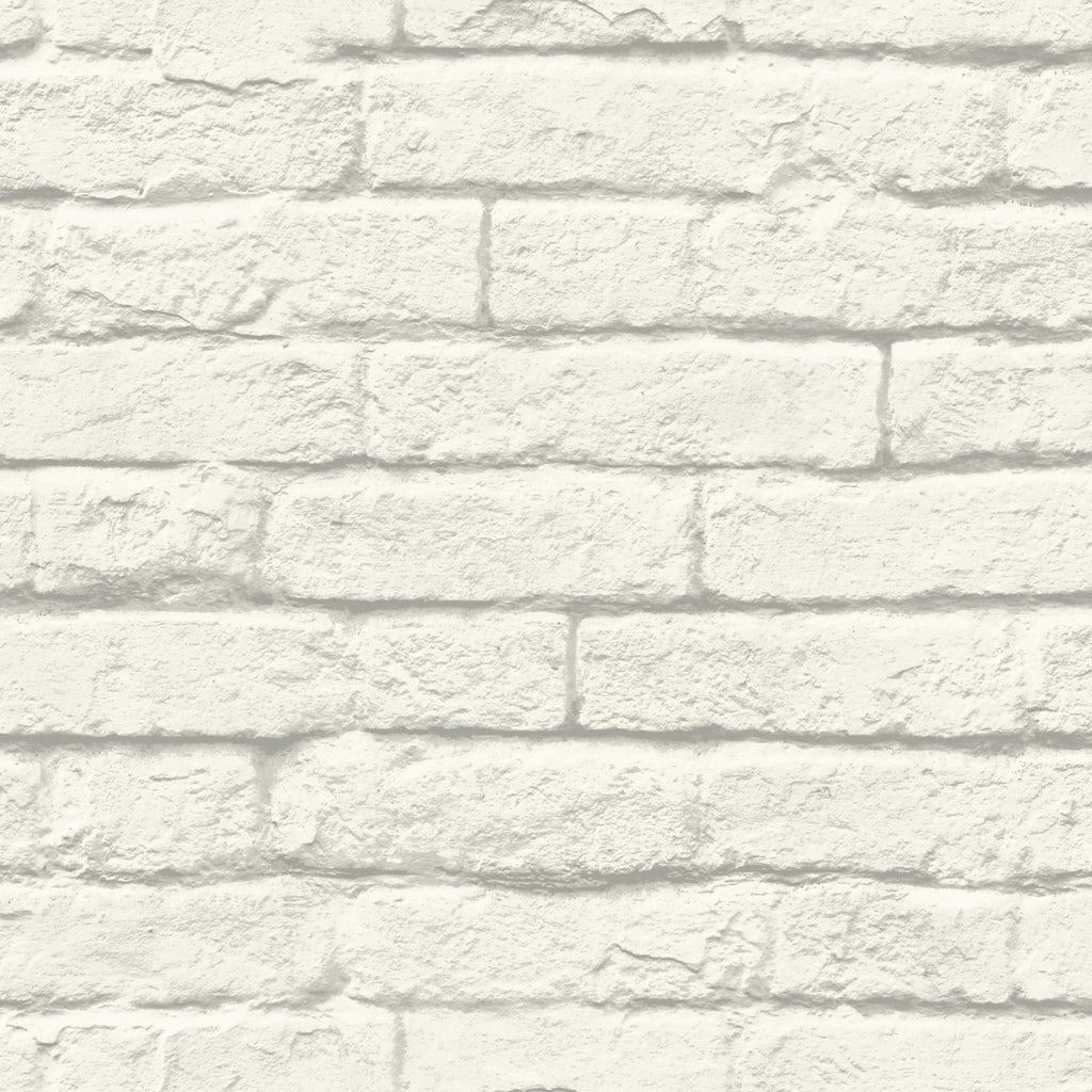 Magnolia Home Brick-and-Mortar Removable white/gray Wallpaper