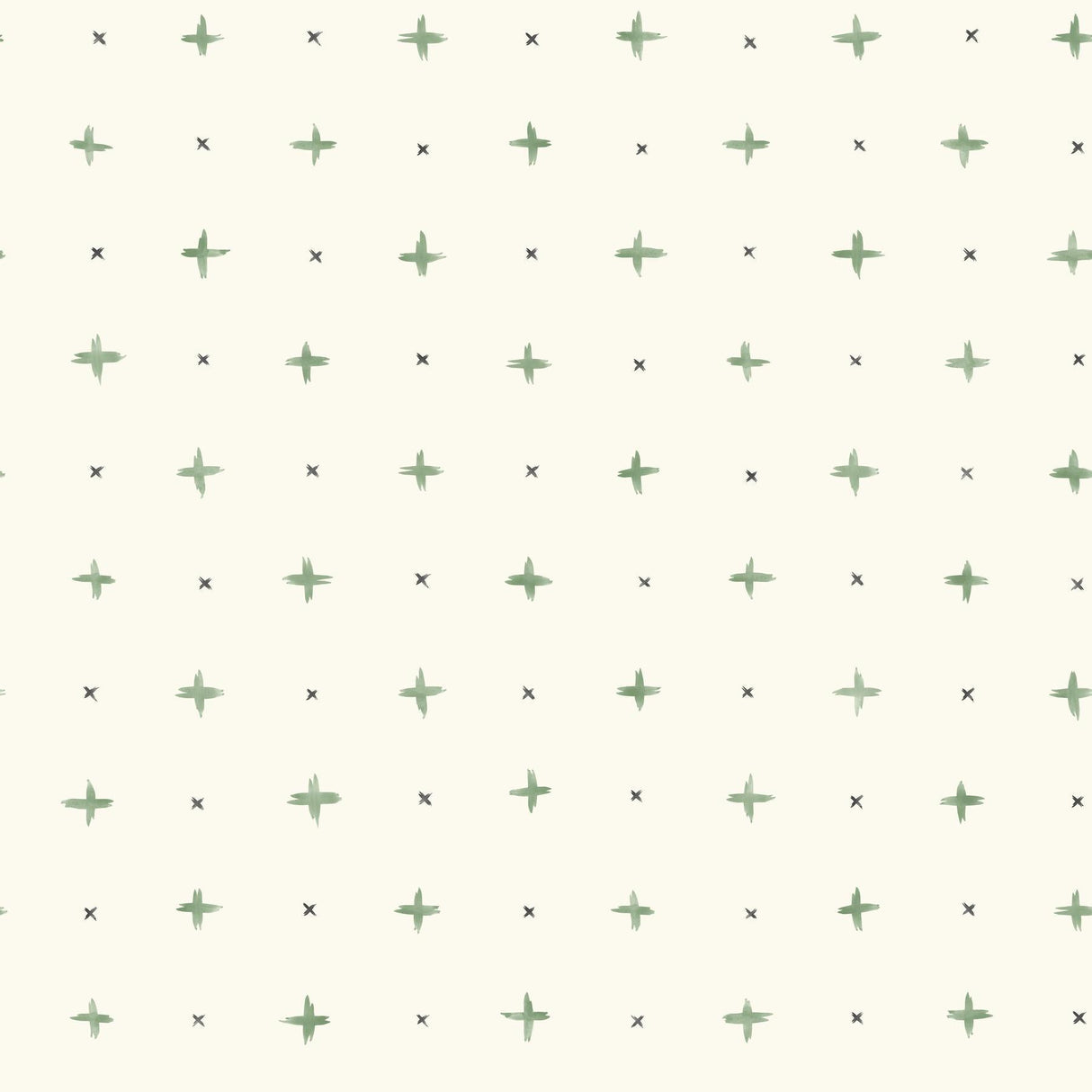Magnolia Home Cross Stitch Green Wallpaper