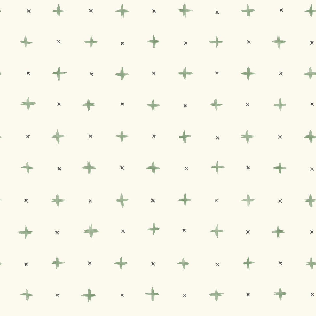 Magnolia Home Cross Stitch Green Wallpaper