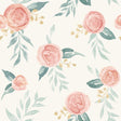 Magnolia Home Watercolor Roses Red Wallpaper